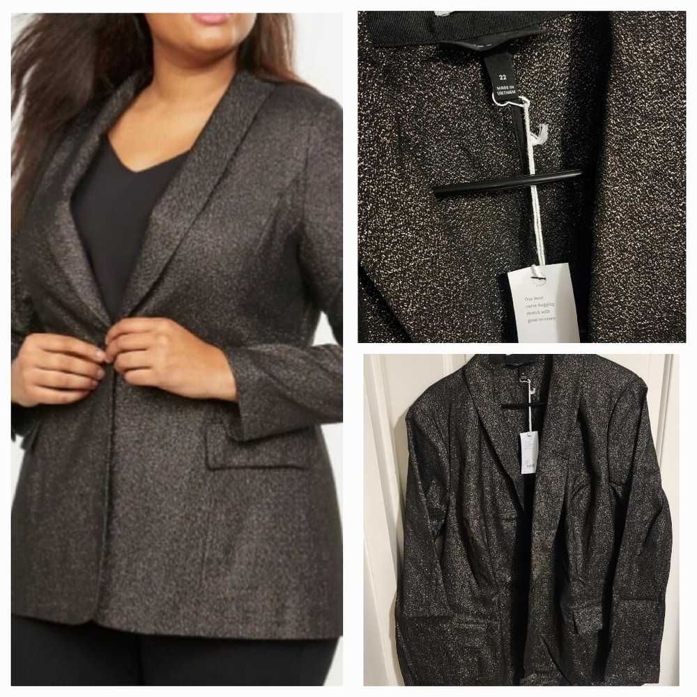 Gold glitter blazer
